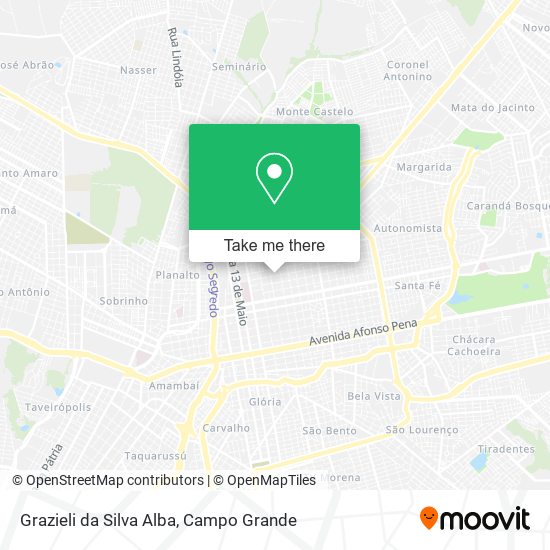 Grazieli da Silva Alba map