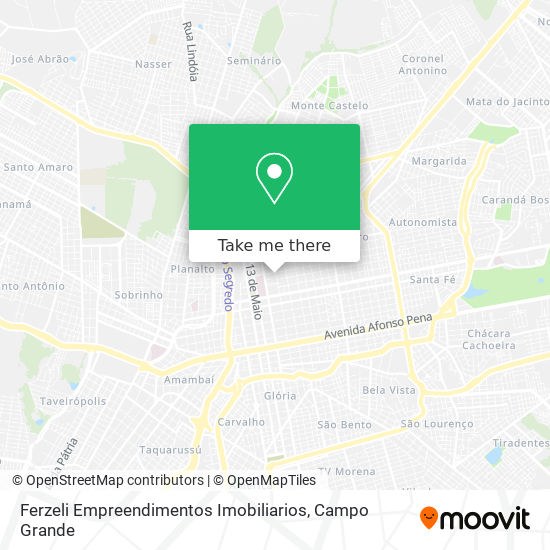 Mapa Ferzeli Empreendimentos Imobiliarios