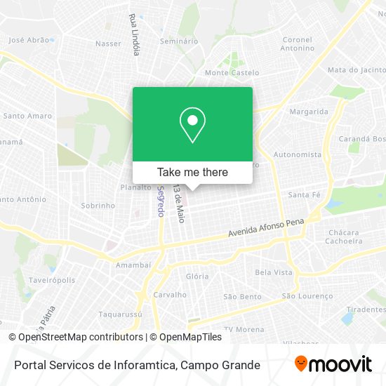 Mapa Portal Servicos de Inforamtica