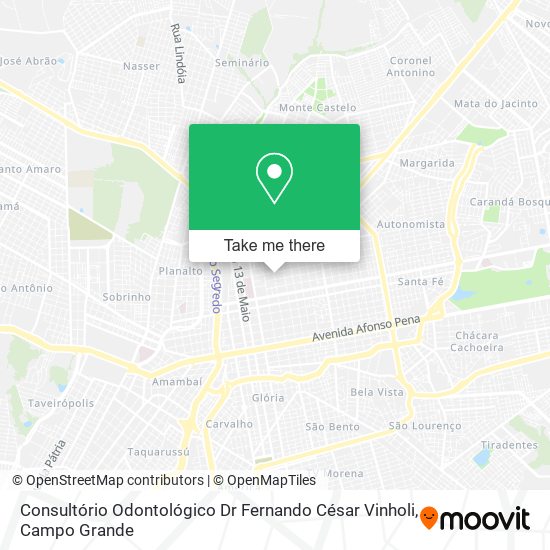 Consultório Odontológico Dr Fernando César Vinholi map