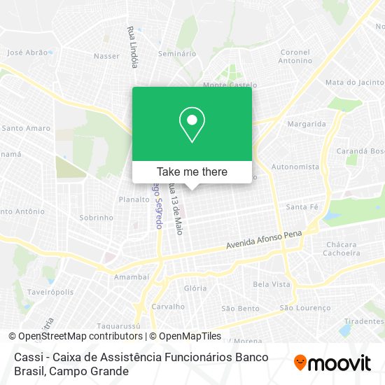 Mapa Cassi - Caixa de Assistência Funcionários Banco Brasil