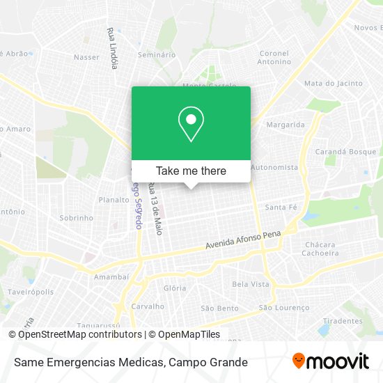 Same Emergencias Medicas map