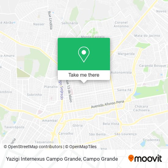 Yazigi Internexus Campo Grande map