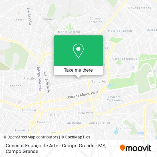 Concept Espaço de Arte - Campo Grande - MS map