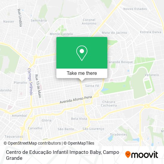 Mapa Centro de Educação Infantil Impacto Baby