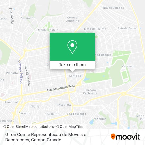 Mapa Giron Com e Representacao de Moveis e Decoracoes
