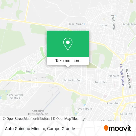 Auto Guincho Mineiro map