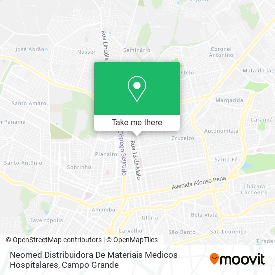 Mapa Neomed Distribuidora De Materiais Medicos Hospitalares