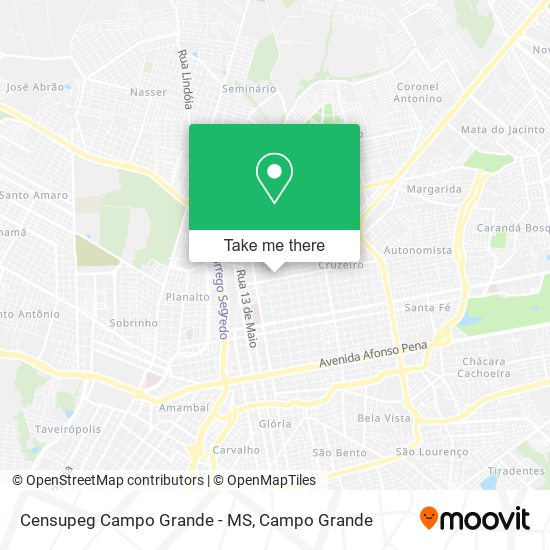 Mapa Censupeg Campo Grande - MS
