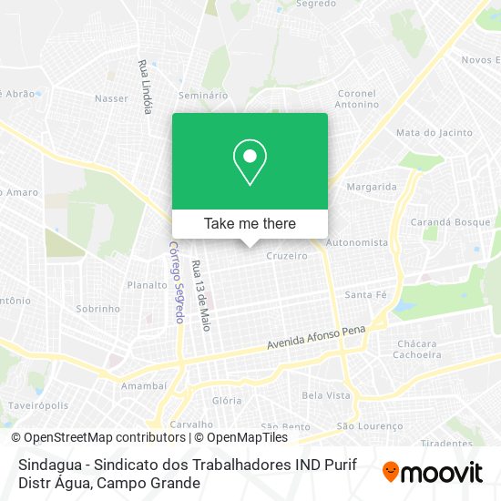 Sindagua - Sindicato dos Trabalhadores IND Purif Distr Água map