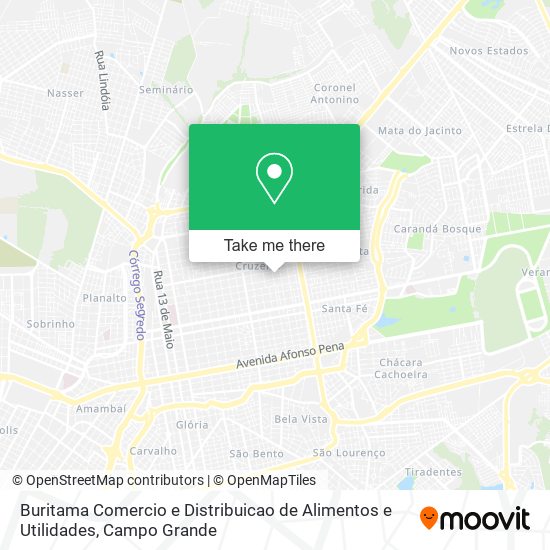 Buritama Comercio e Distribuicao de Alimentos e Utilidades map