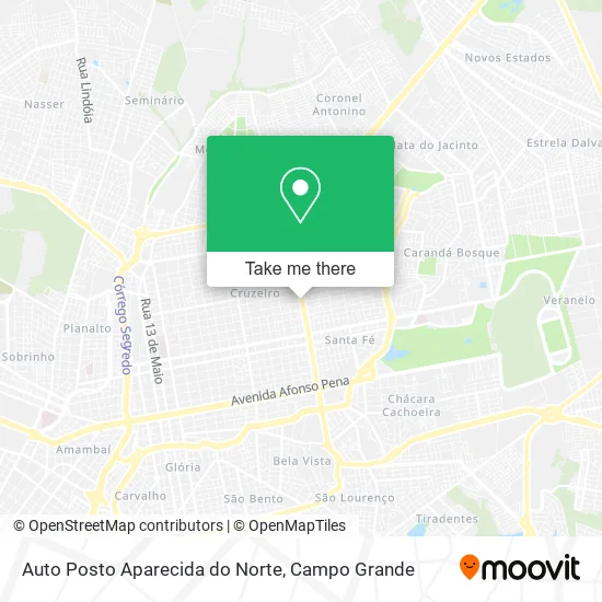 Auto Posto Aparecida do Norte map