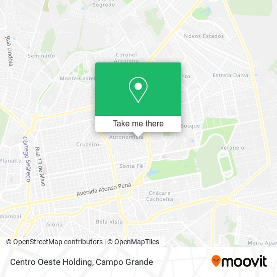 Centro Oeste Holding map