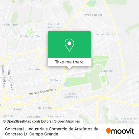 Mapa Concresul - Industria e Comercio de Artefatos de Concreto Lt