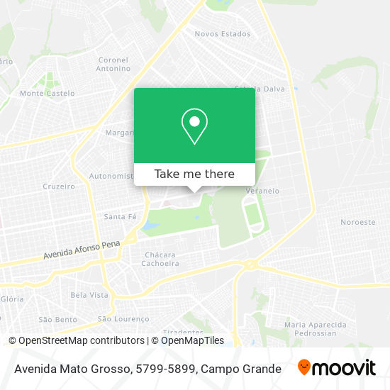 Mapa Avenida Mato Grosso, 5799-5899