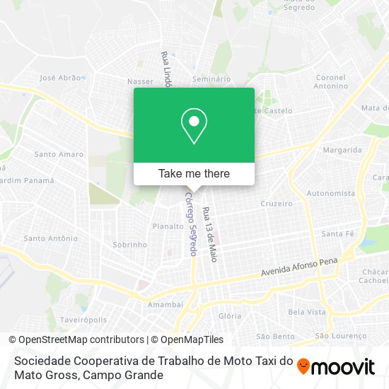 Sociedade Cooperativa de Trabalho de Moto Taxi do Mato Gross map