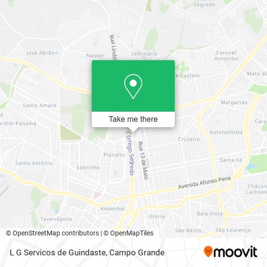 L G Servicos de Guindaste map