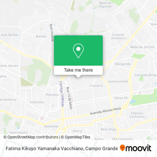 Mapa Fatima Kikuyo Yamanaka Vacchiano