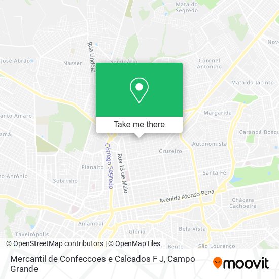 Mapa Mercantil de Confeccoes e Calcados F J