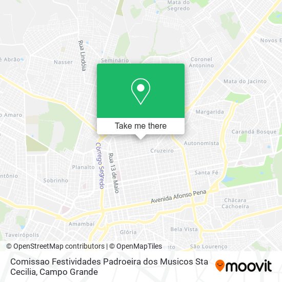 Comissao Festividades Padroeira dos Musicos Sta Cecilia map