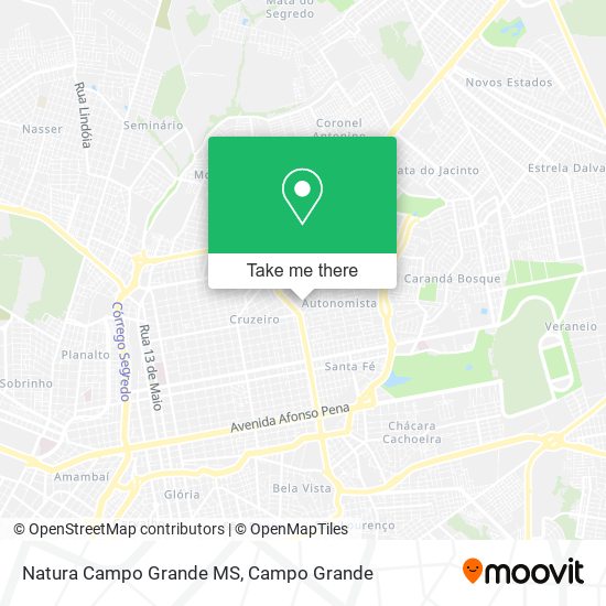 Natura Campo Grande MS map