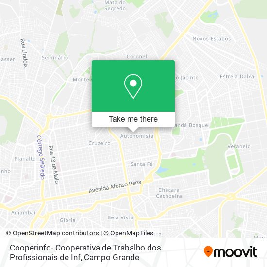 Cooperinfo- Cooperativa de Trabalho dos Profissionais de Inf map