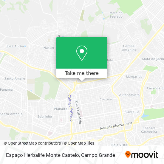 Mapa Espaço Herbalife Monte Castelo