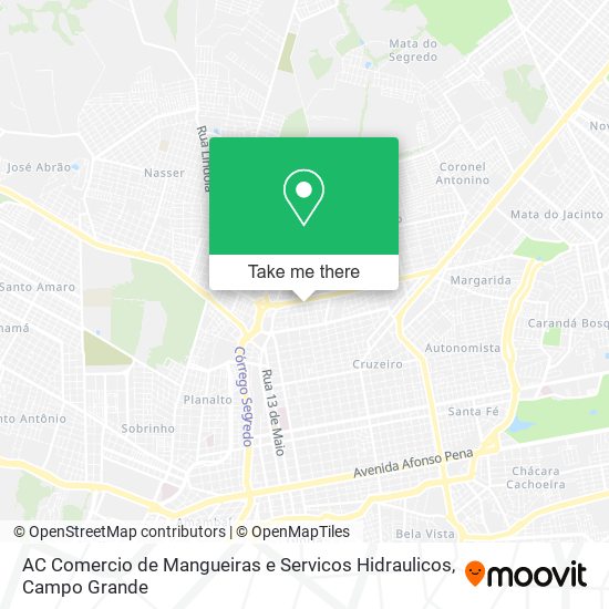 Mapa AC Comercio de Mangueiras e Servicos Hidraulicos