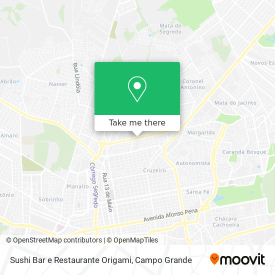 Mapa Sushi Bar e Restaurante Origami