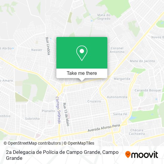 Mapa 2a Delegacia de Polícia de Campo Grande