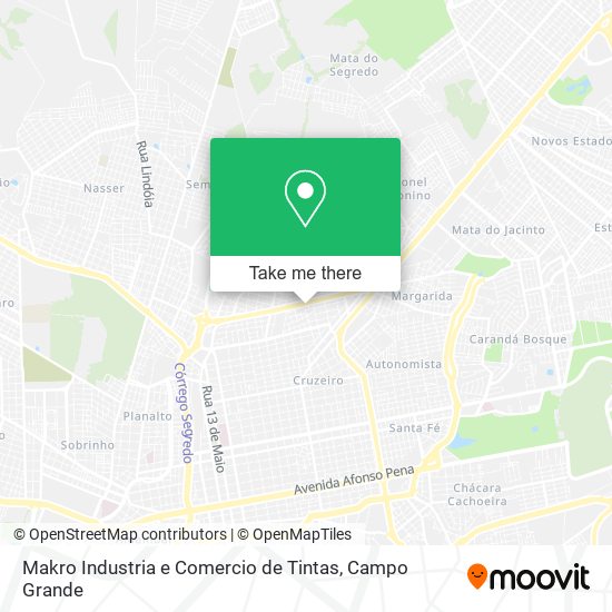 Makro Industria e Comercio de Tintas map