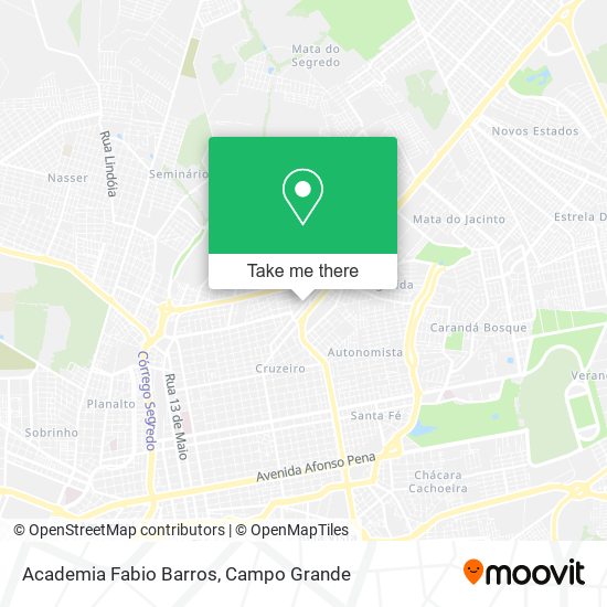 Mapa Academia Fabio Barros