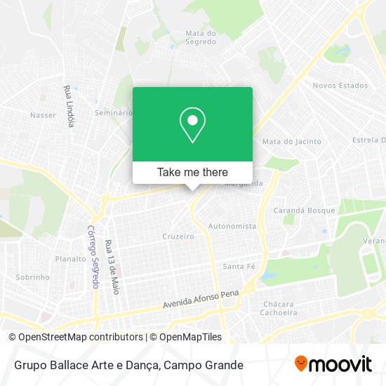 Mapa Grupo Ballace Arte e Dança