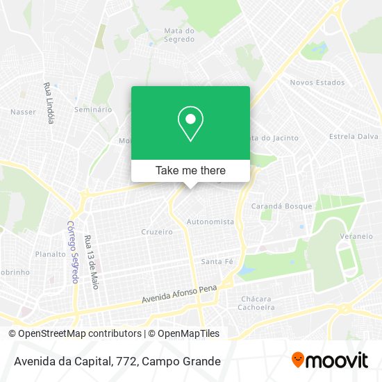 Mapa Avenida da Capital, 772