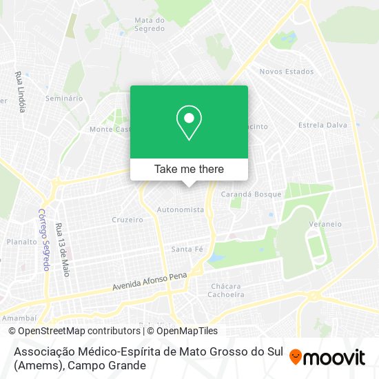 Associação Médico-Espírita de Mato Grosso do Sul (Amems) map