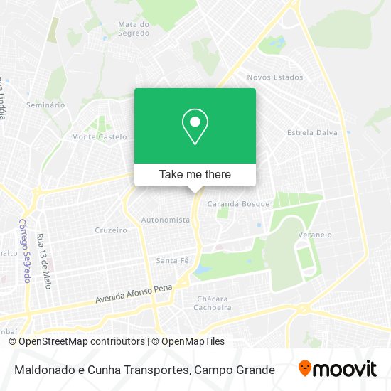 Maldonado e Cunha Transportes map