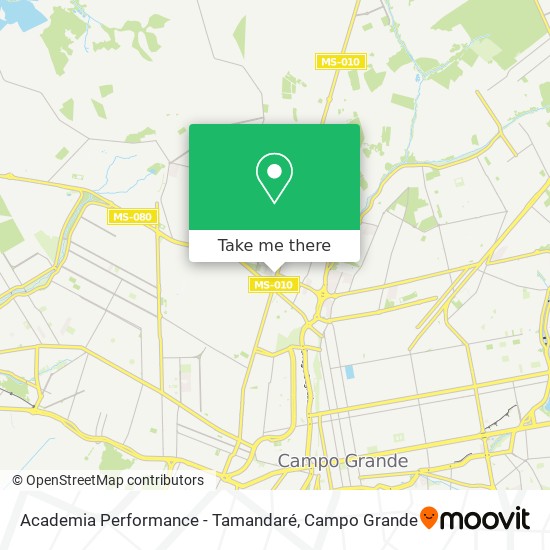 Mapa Academia Performance - Tamandaré