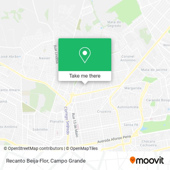 Recanto Beija-Flor map