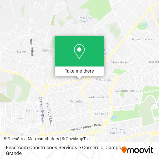 Mapa Ensercom Construcoes Servicos e Comercio