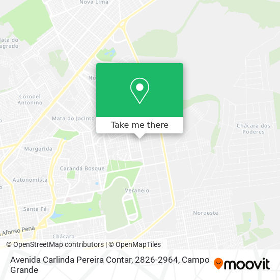 Mapa Avenida Carlinda Pereira Contar, 2826-2964