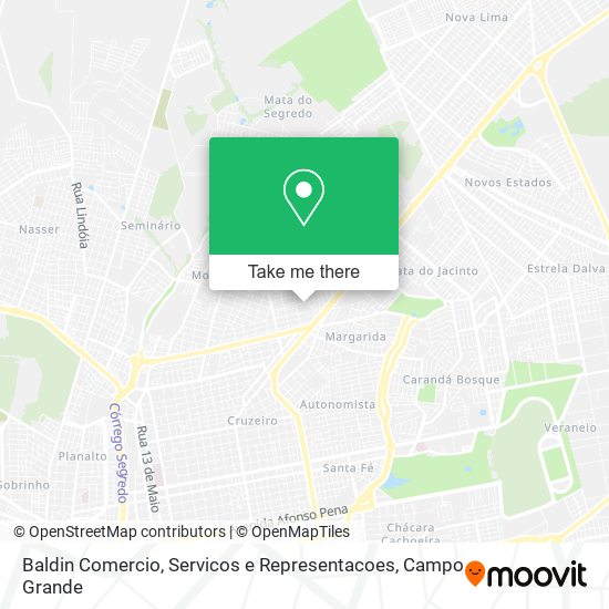 Baldin Comercio, Servicos e Representacoes map