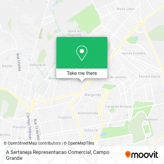 A Sertaneja Representacao Comercial map