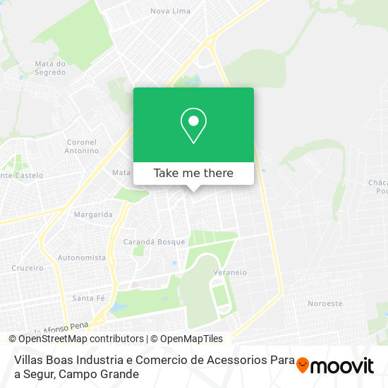 Mapa Villas Boas Industria e Comercio de Acessorios Para a Segur