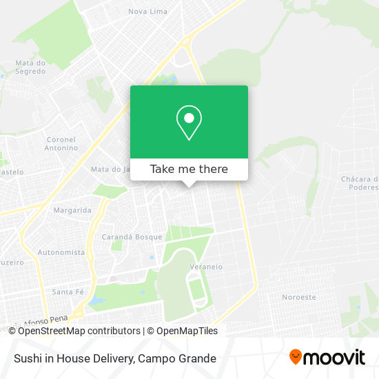 Sushi in House Delivery map