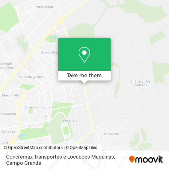 Mapa Concremax Transportes e Locacoes Maquinas