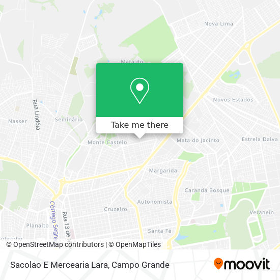 Sacolao E Mercearia Lara map