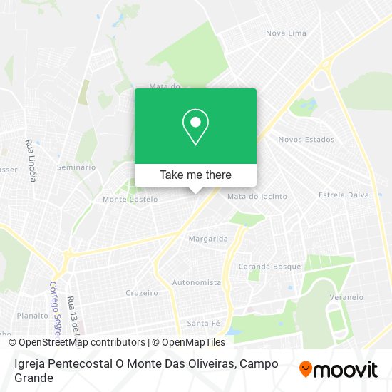 Igreja Pentecostal O Monte Das Oliveiras map