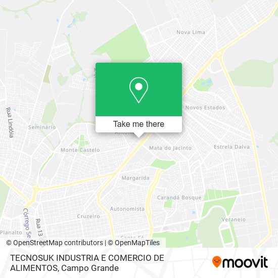 TECNOSUK INDUSTRIA E COMERCIO DE ALIMENTOS map