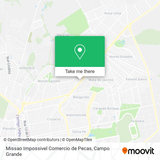 Missao Impossivel Comercio de Pecas map