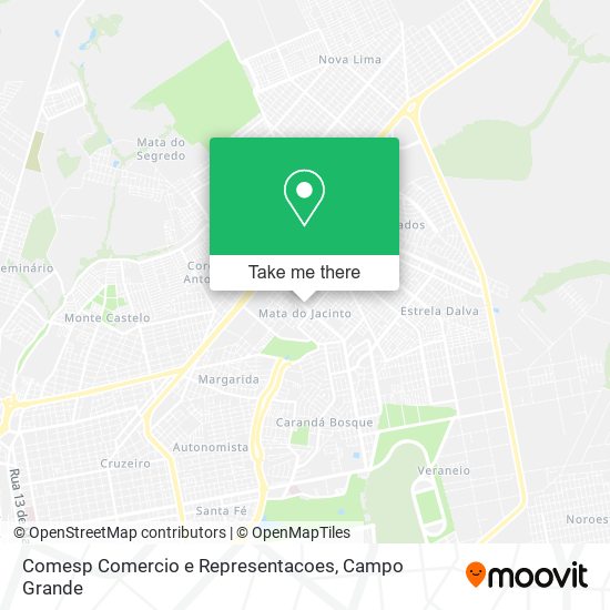 Comesp Comercio e Representacoes map